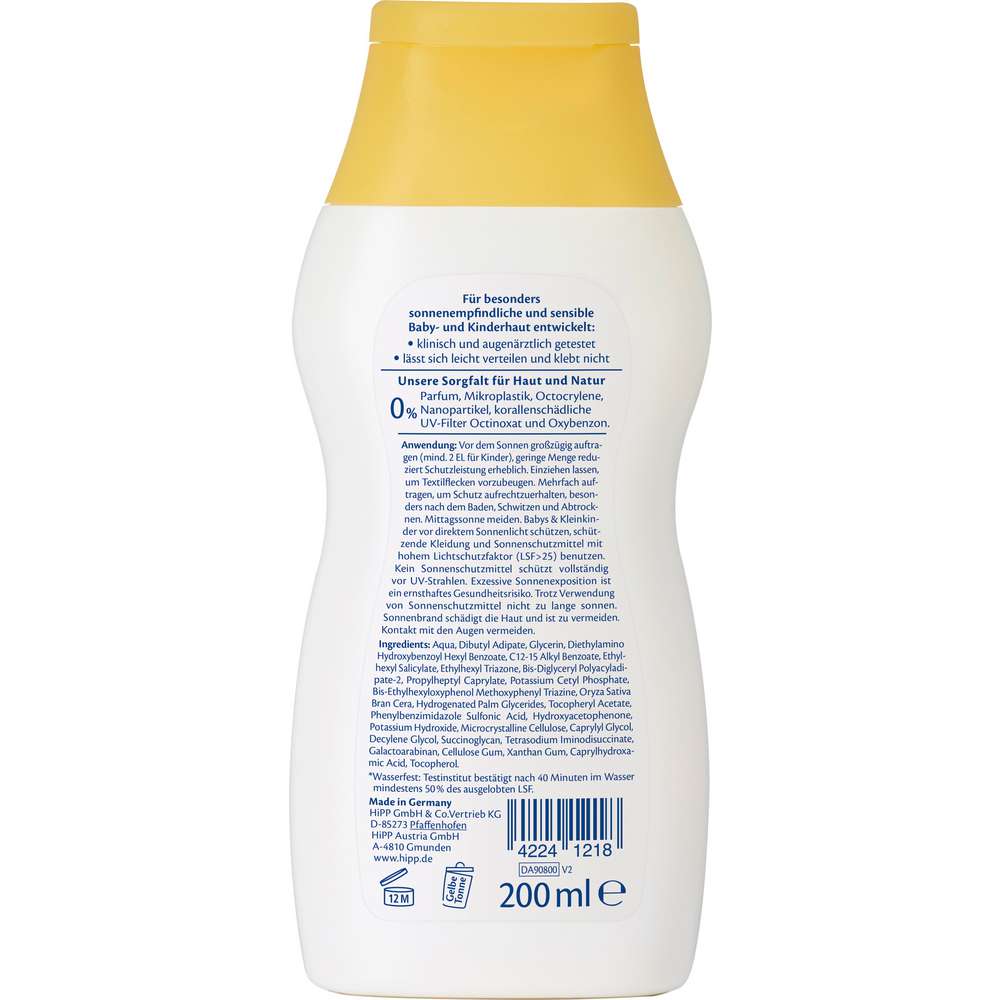 Produktabbildung Hipp Sonnenmilch Babysanft, LSF 50+