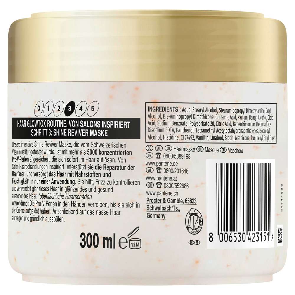 Produktabbildung Pantene Pro-V Haarmaske, Hair Glow
