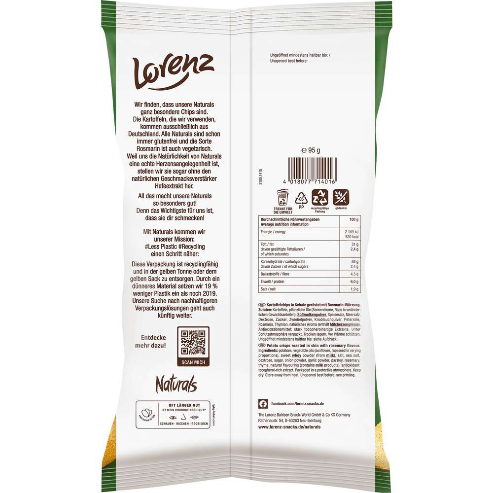Produktabbildung Naturals Chips Naturals, Rosmarin