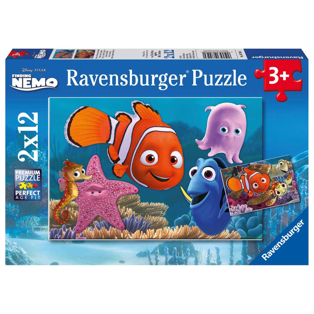 Produktabbildung Ravensburger Puzzle 2 x 12 Teile, Nemo der kleine Ausreißer