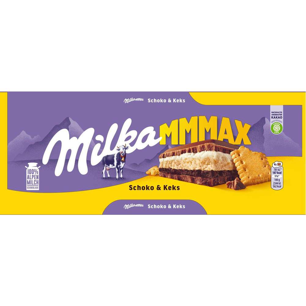 Produktabbildung Milka Tafelschokolade, Schoko & Keks