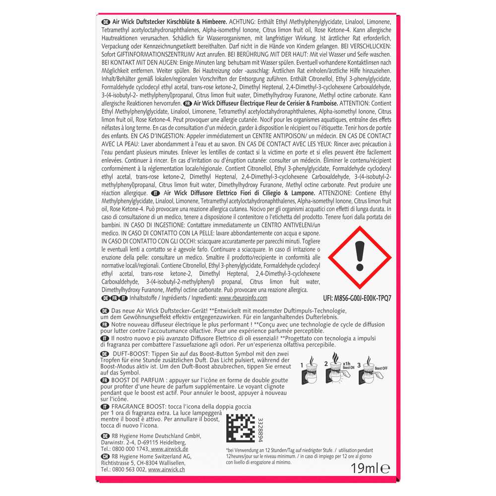 Produktabbildung Air Wick Duftstecker Starter-Set, Kirsch & Himbeere