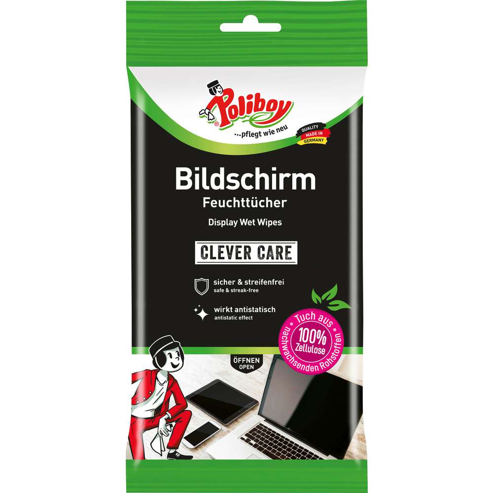 Produktabbildung Poliboy Bildschirm-Reinigungstücher