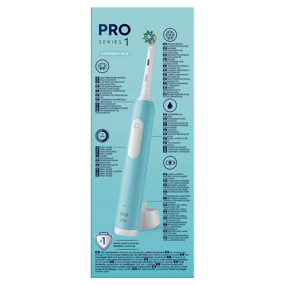 Produktabbildung Oral-B Elektrische Zahnbürste Pro 1, Caribbean Blue