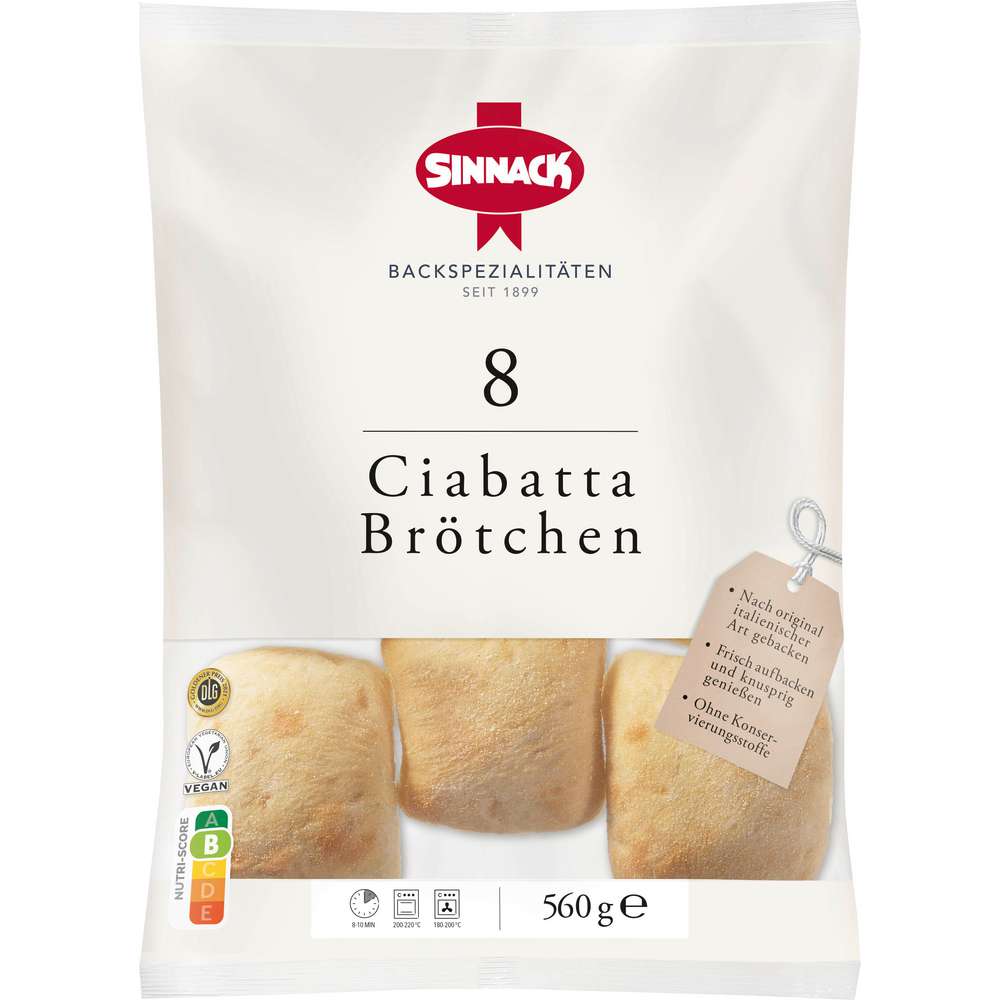 Produktabbildung Sinnack Ciabattabrötchen