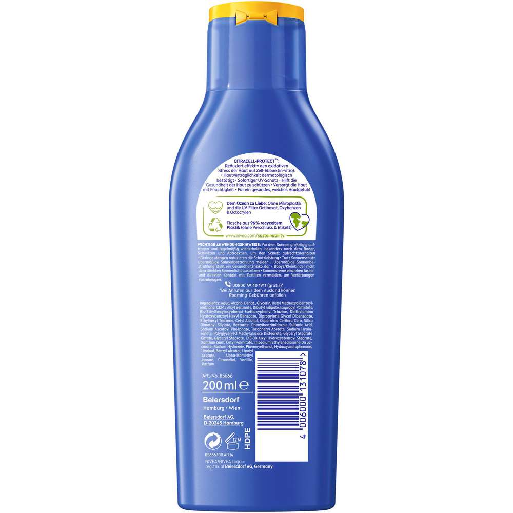 Produktabbildung Nivea Sun Milch Schutz & Pflege LSF 50+