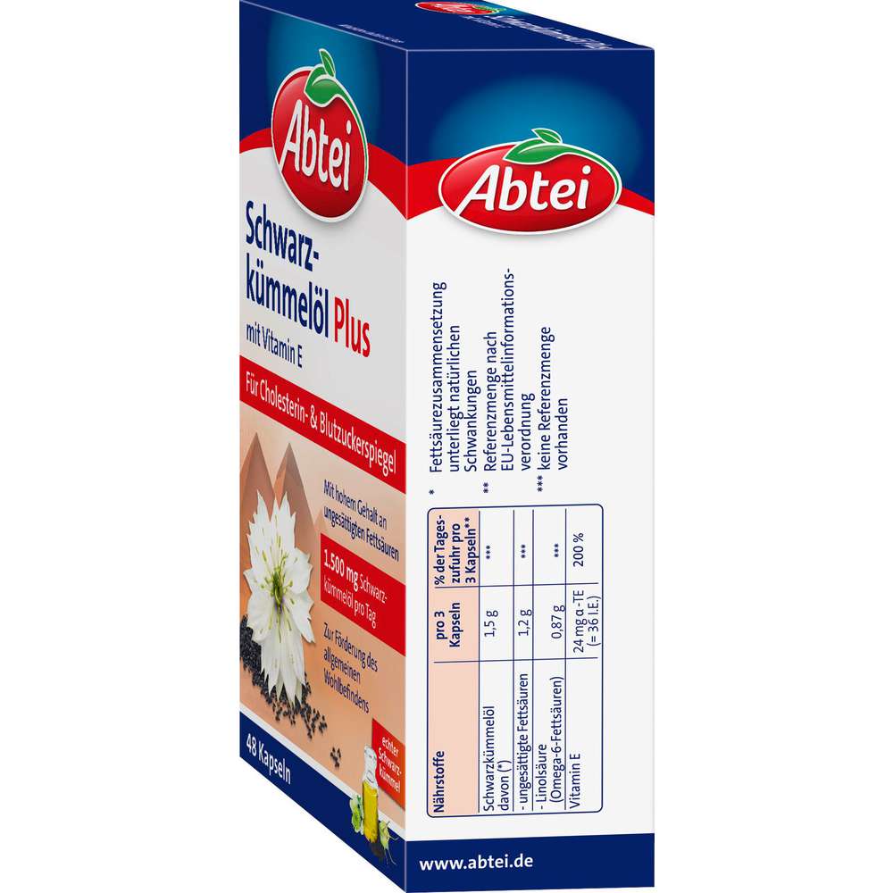Produktabbildung Abtei Schwarzkümmelöl Kapseln