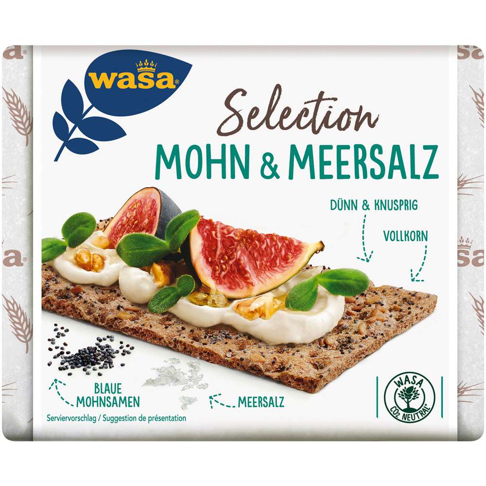 Produktabbildung Wasa Knäckebrot, Mohn & Meersalz
