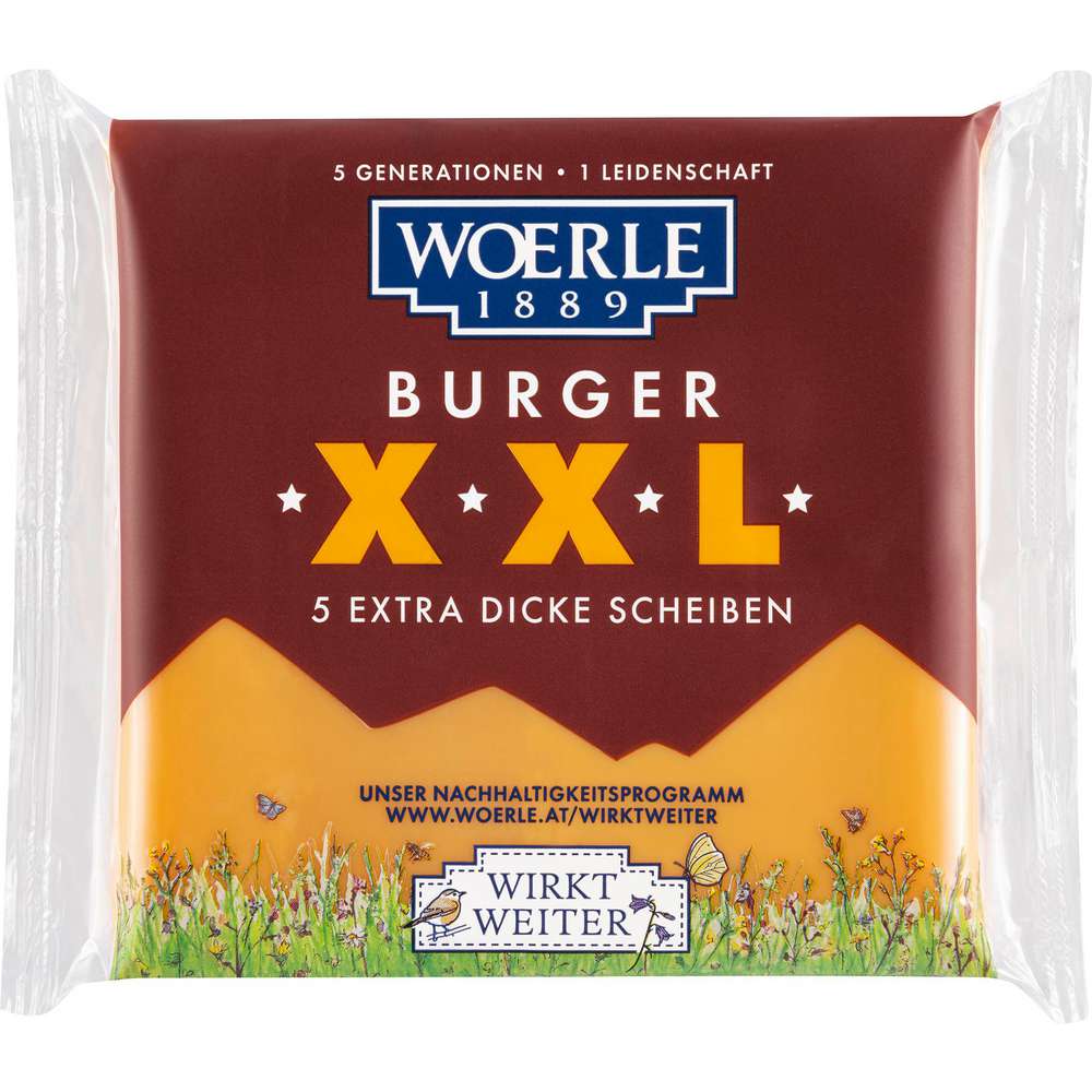 Produktabbildung Woerle XXL Käse-Burgerscheiben