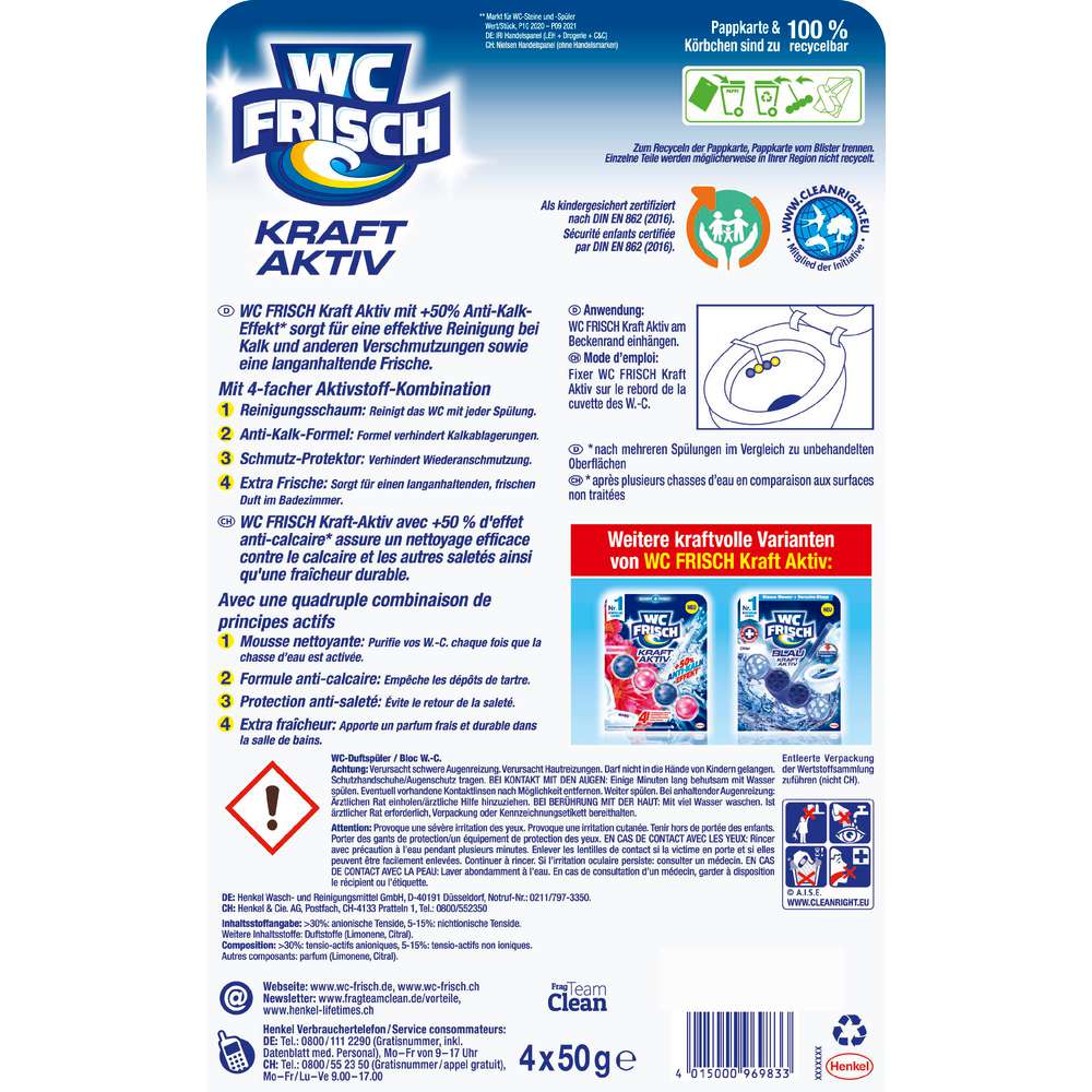 Produktabbildung WC Frisch WC-Duftspüler Kraft Aktiv, Lemon