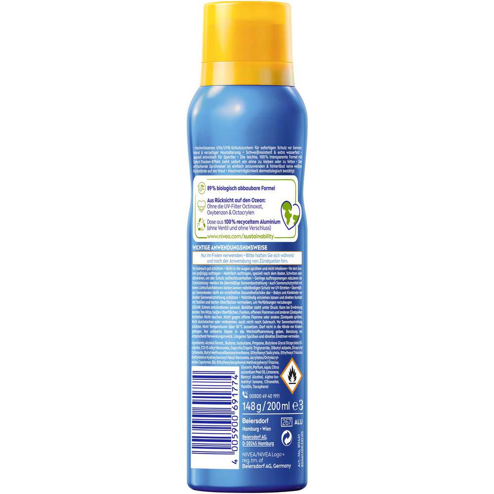 Produktabbildung Nivea Sonnen-Spray UV Dry Protect, LSF 50
