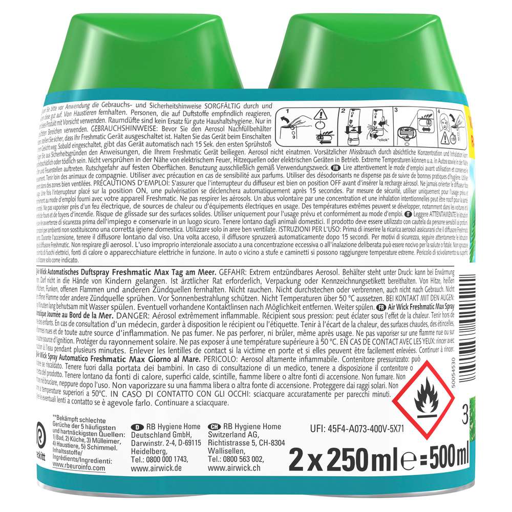 Produktabbildung Air Wick Lufterfrischer Freshmatic, Tag am Meer, Nachfüllpack