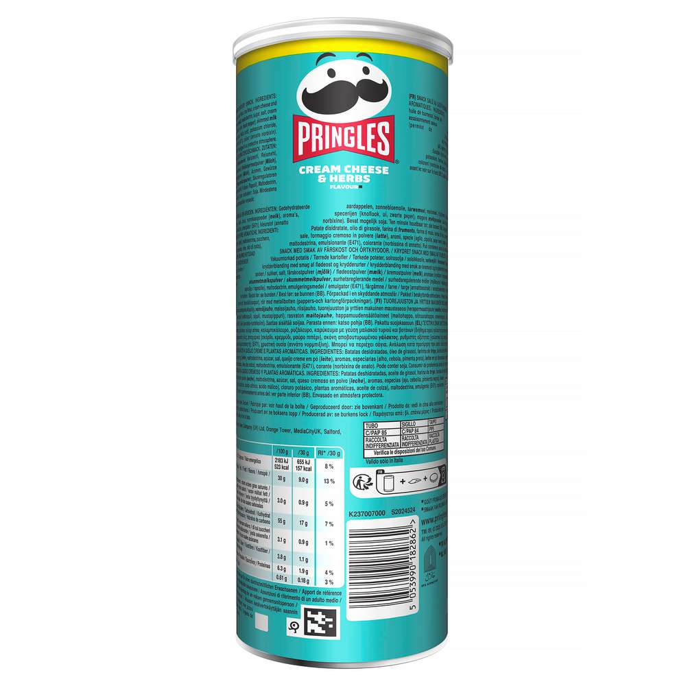 Produktabbildung Pringles Chips, Cream Cheese & Herbs