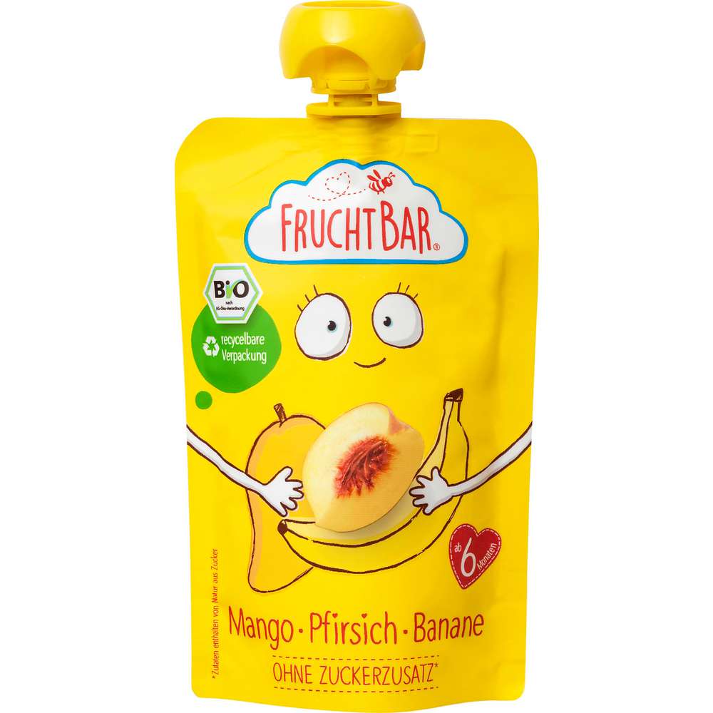 Produktabbildung Fruchtbar Bio Quetschie, Mango-Pfirsich-Banane