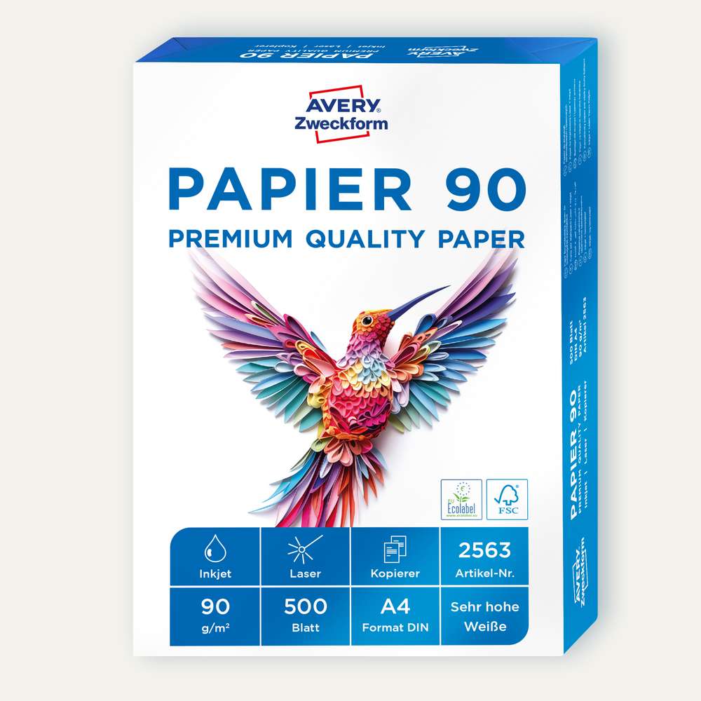 Produktabbildung Avery Zweckform Kopierpapier A4, 90g