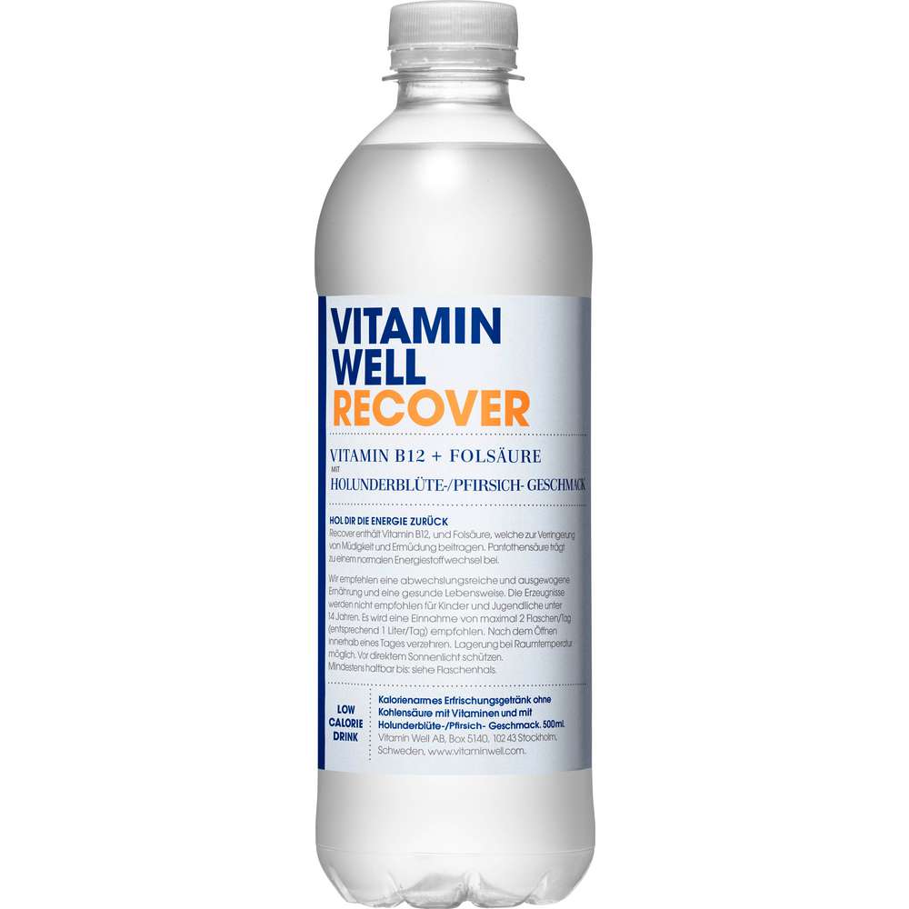 Produktabbildung Barebells Vitamin Well Recover Wasser, Holunderblüte/Pfirsich