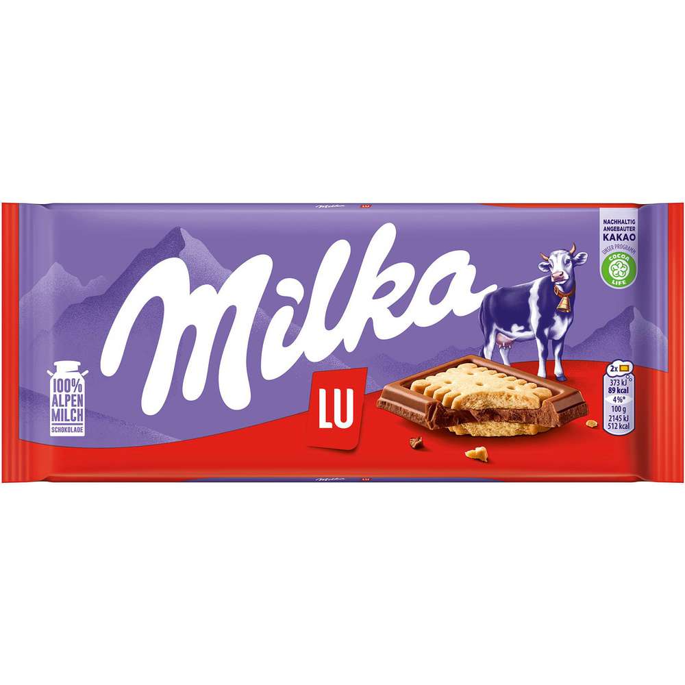Produktabbildung Milka Tafelschokolade, mit Lu-Keks