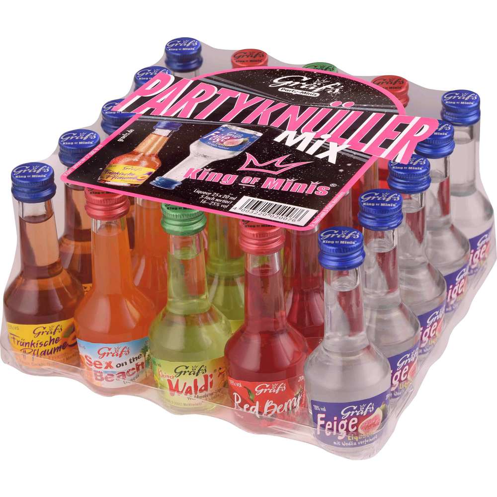 Produktabbildung Gräf's Partyknüller Mix, King of Minis, 16-25% Vol.