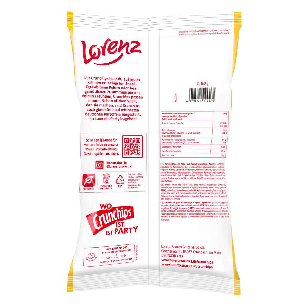 Produktabbildung Lorenz Chips Crunchips Cheese & Onion