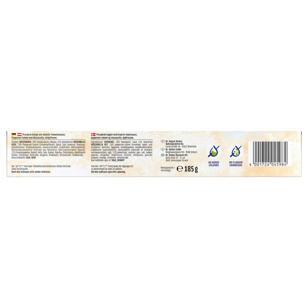 Produktabbildung Dr. Oetker Pizzabrot Intermezzo, Hot Chili