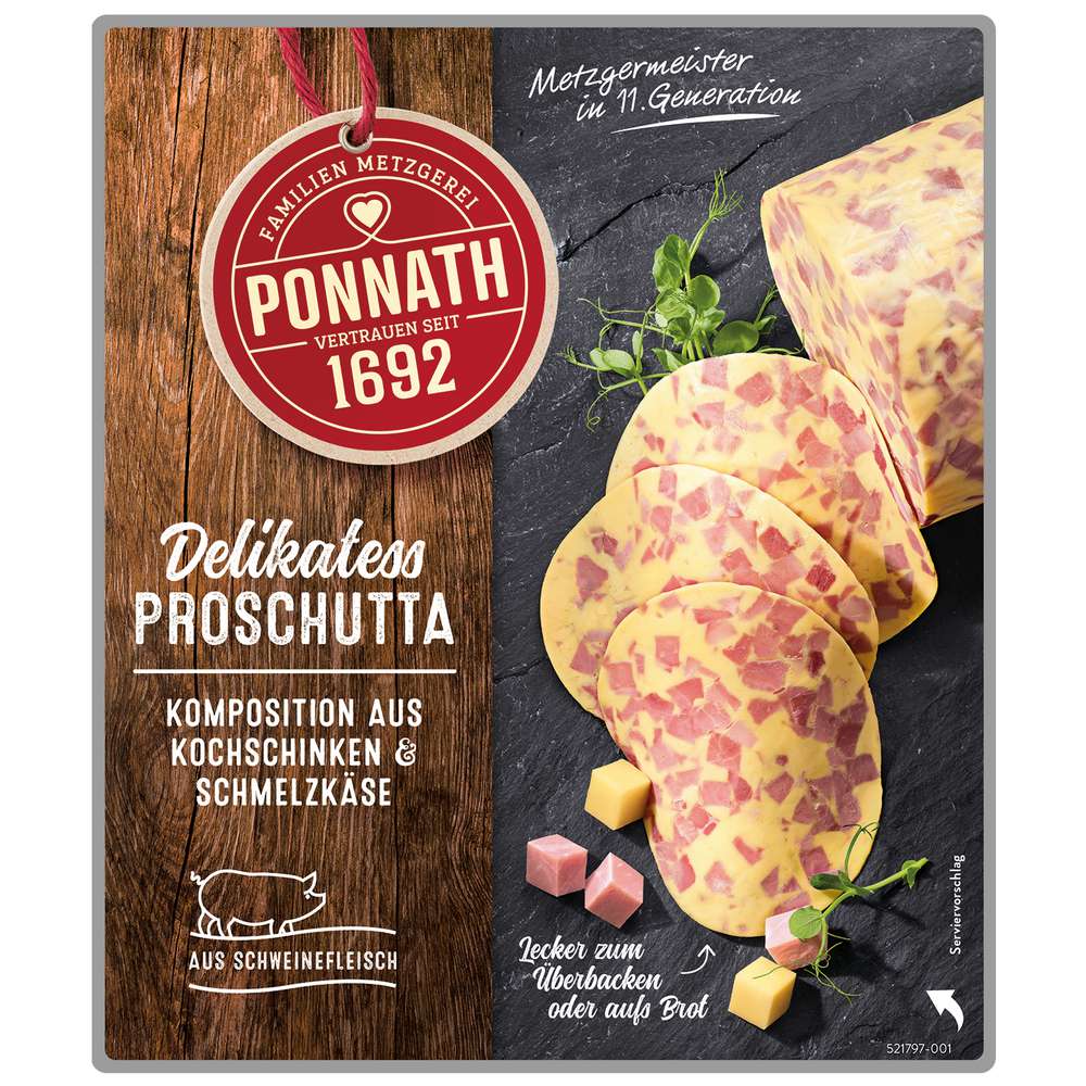 Produktabbildung Ponnath Proschutta mit Kochschinken & Schmelzkäse