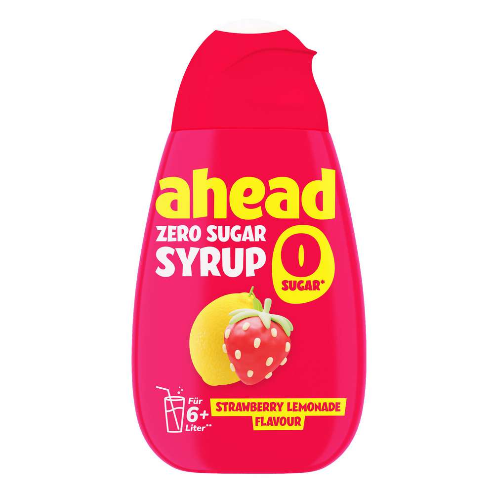 Produktabbildung ahead Sirup Zero, Strawberry-Lemonade