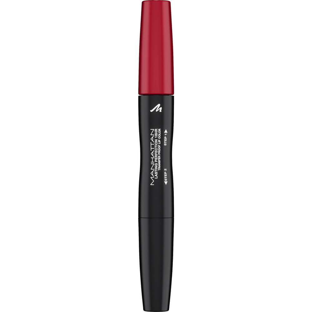 Produktabbildung Manhattan Lippenstift Lasting Perfection 16HR Lip Color Caught Red Lipped 740