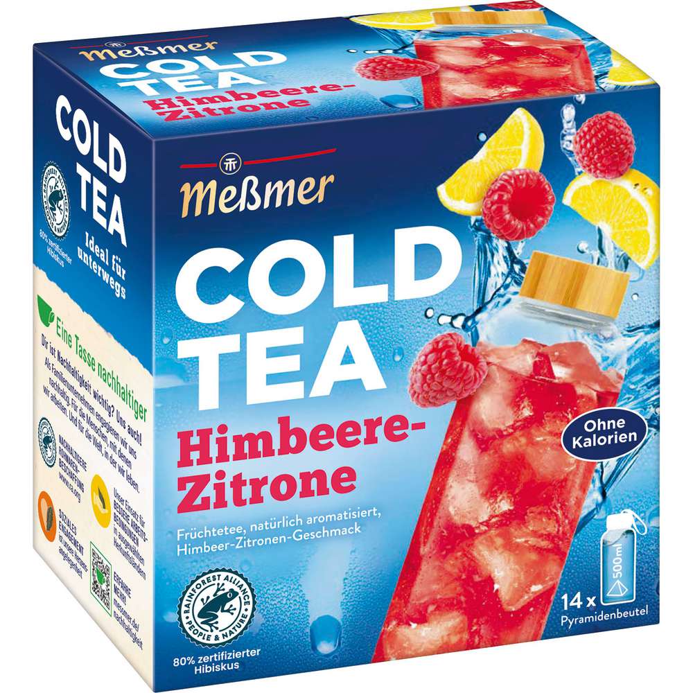 Produktabbildung Messmer Früchte-Tee Cold Tea, Himbeere-Zitrone
