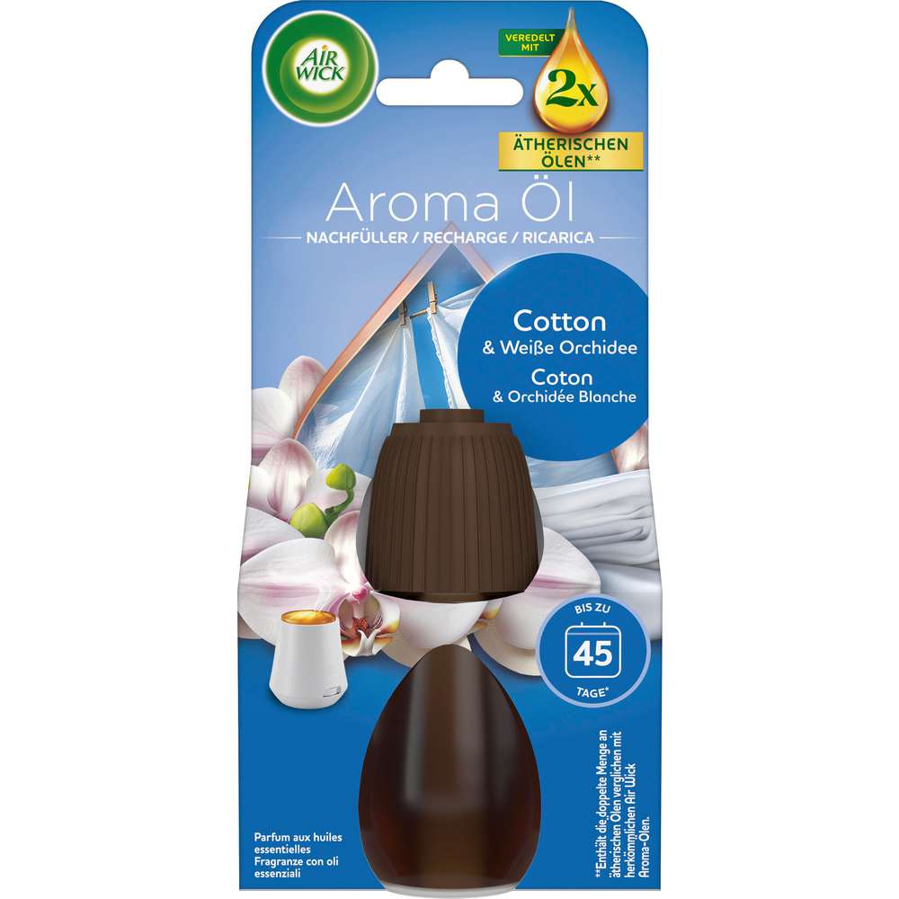 Produktabbildung Air Wick Aroma-Öl Flakon Nachfüller, Cotton & Weiche Orchidee