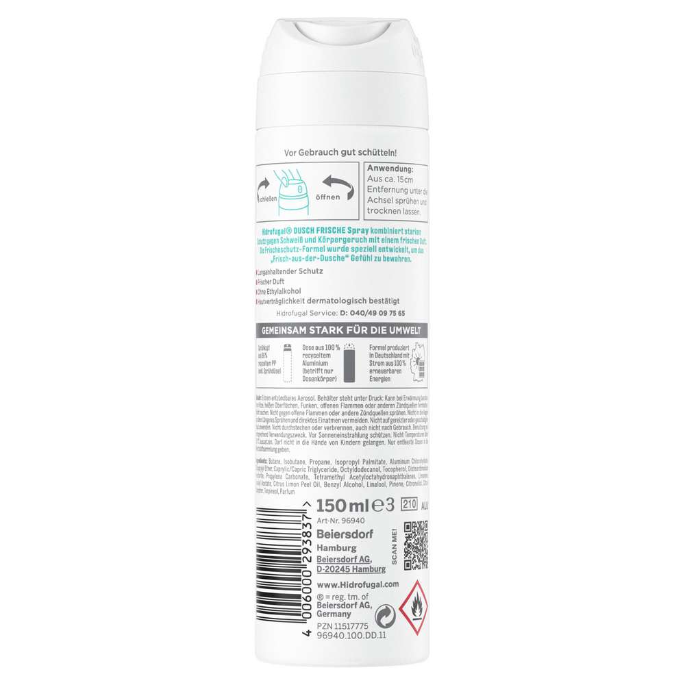 Produktabbildung Hidrofugal Deo Spray, Dusch Frische