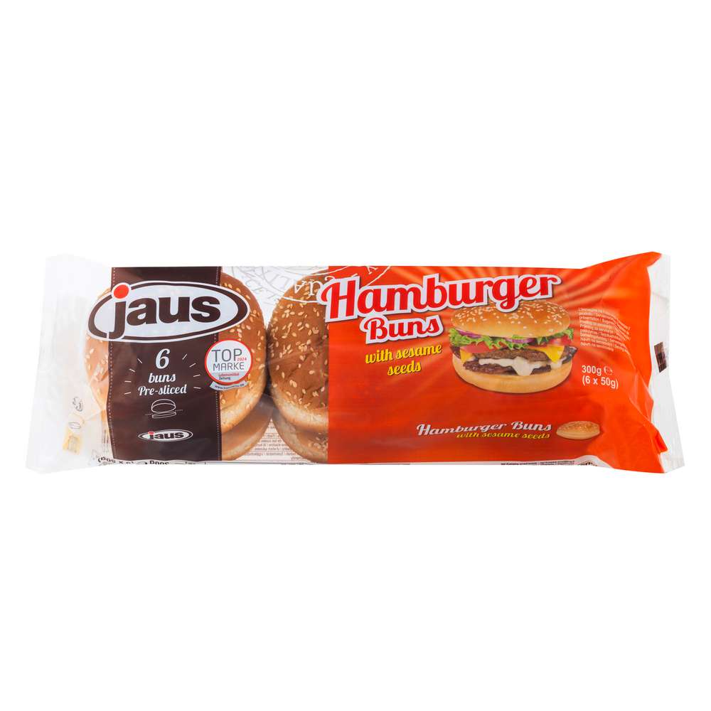 Produktabbildung Jaus Hamburger-Brötchen mit Sesam