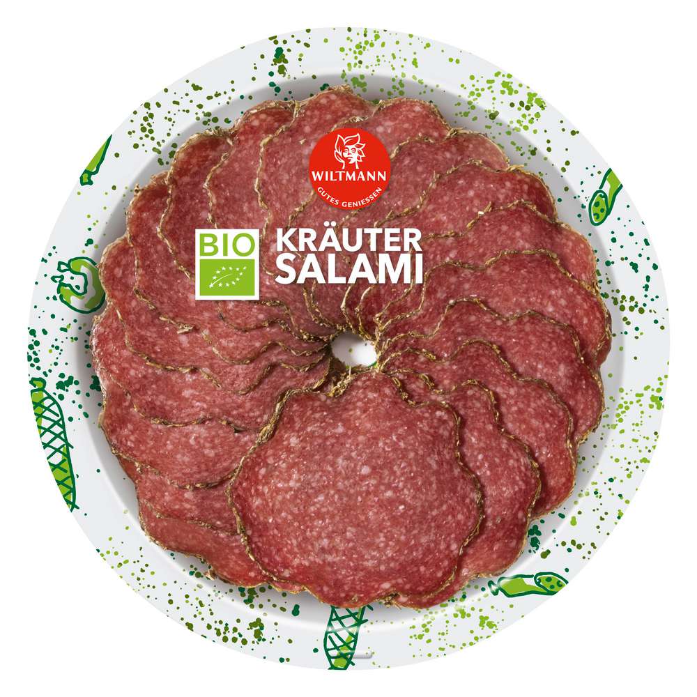 Produktabbildung Wiltmann Bio Kräuter Salami Aufschnitt