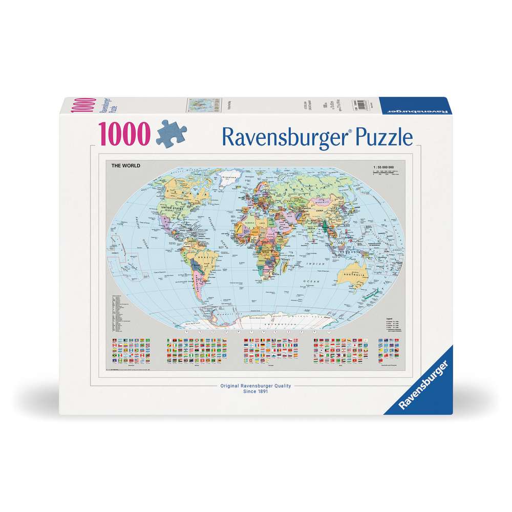 Produktabbildung Ravensburger Puzzle 1000 Teile, Politische Weltkarte