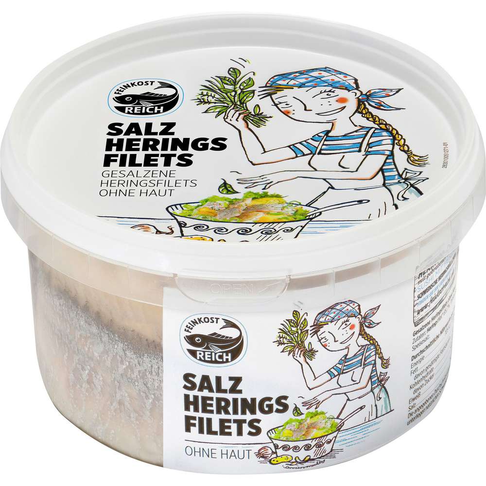 Produktabbildung Feinkost Reich Salzheringsfilets, ohne Haut
