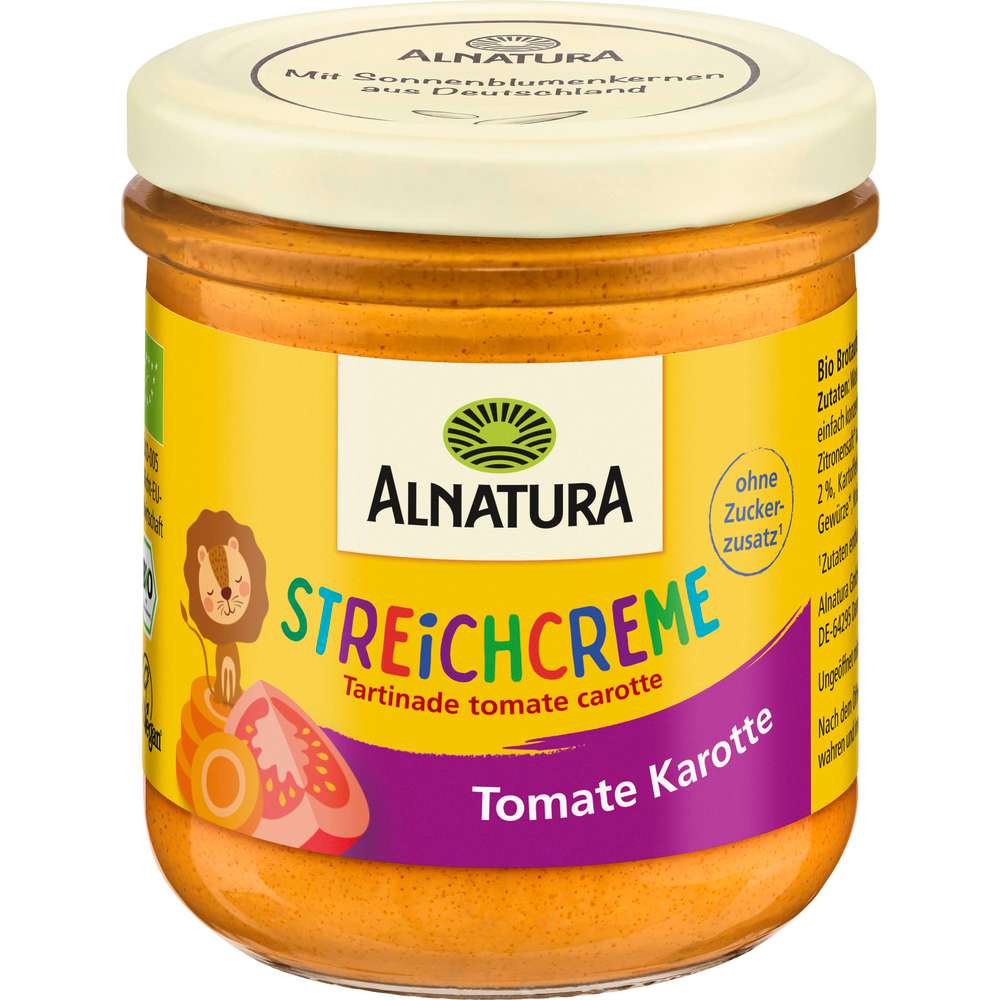 Produktabbildung Alnatura Bio Streichcreme, Tomate & Karotte