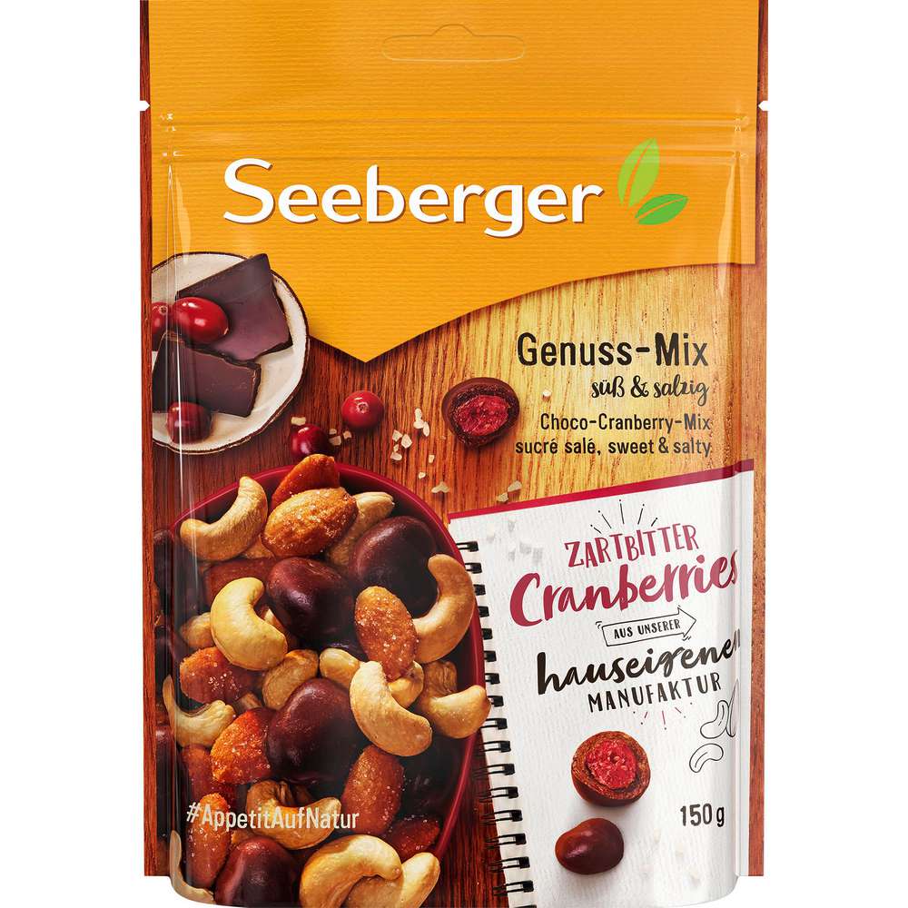 Produktabbildung Seeberger Genuss-Mix, Choco-Cranberry