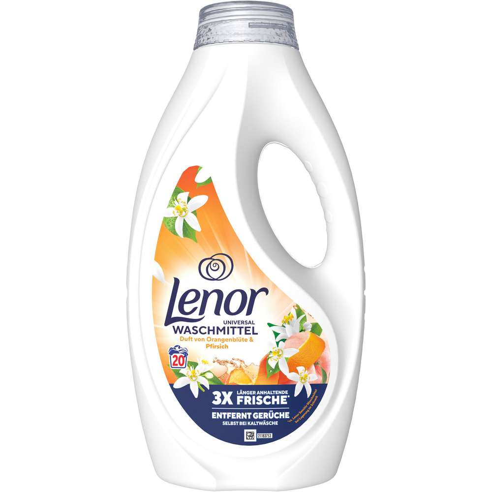 Produktabbildung Lenor Universal-Waschmittel flüssig, Orangenblüte & Pfirsich