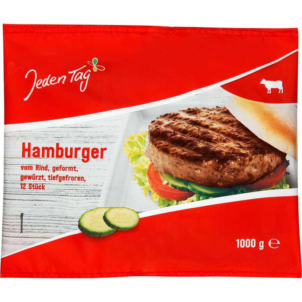 Produktabbildung Jeden Tag Hamburger, tiefgekühlt