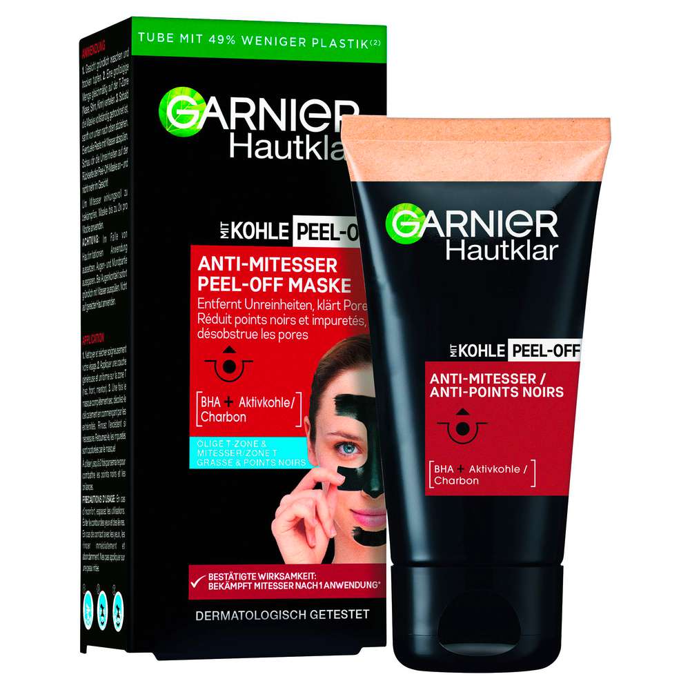 Produktabbildung Garnier Skin Active Peel-Off Maske Hautklar Kohle