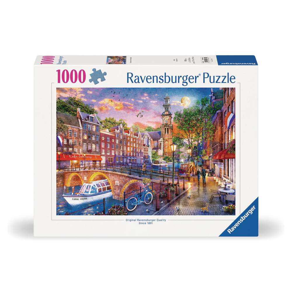 Produktabbildung Ravensburger Puzzle 1000 Teile, Sonnenuntergang Amsterdam