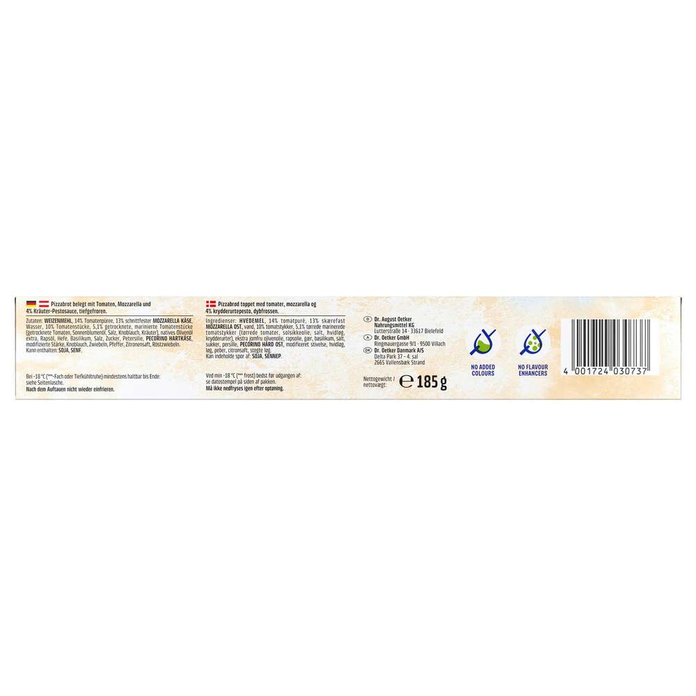 Produktabbildung Dr. Oetker Pizzabrot Intermezzo, Tomate Mozzarella