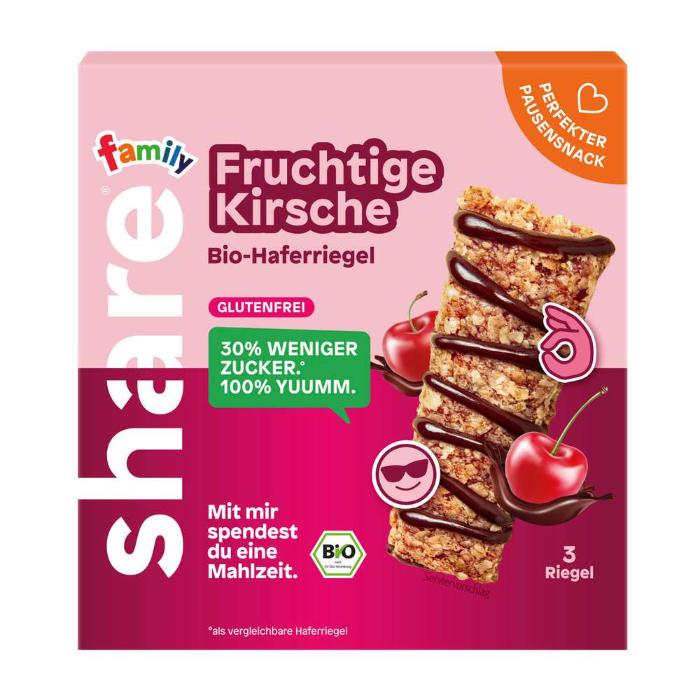 Produktabbildung share Family Bio-Haferriegel, Kirsche