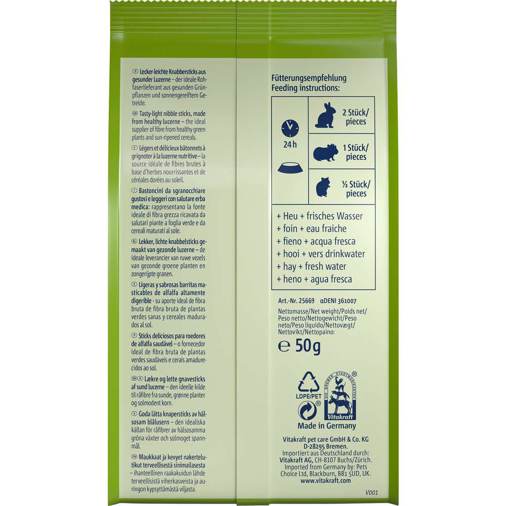 Produktabbildung Vitakraft Nagerfutter Knabbersticks Grünlinge