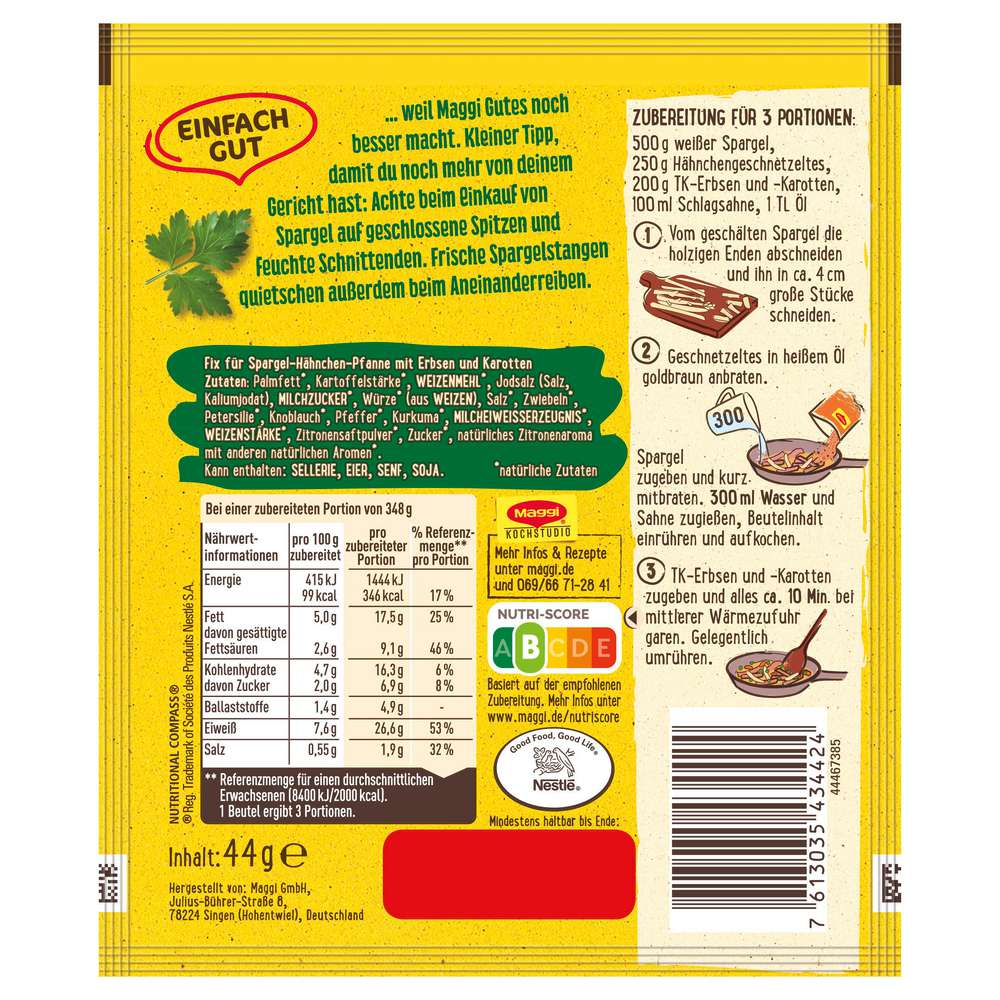 Produktabbildung Maggi Maggi-Fix, Spargel-Pfanne mit Hähnchen