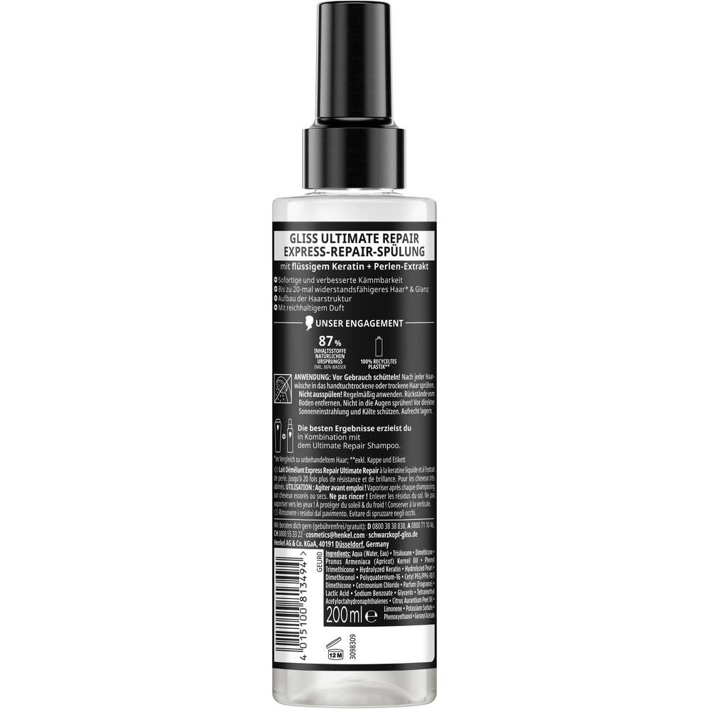 Produktabbildung Schwarzkopf Gliss Kur Express-Haarspülung, Ultimate Repair