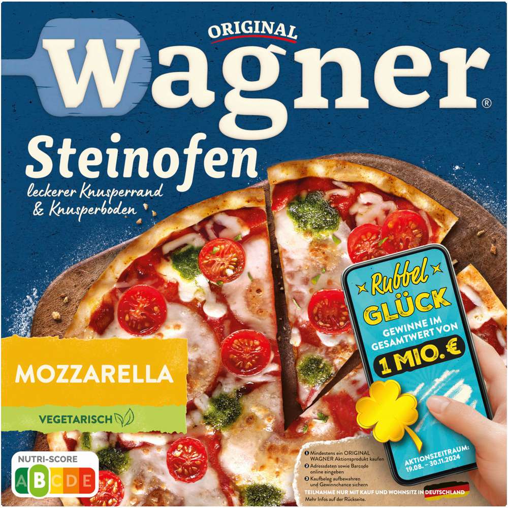 Link zu Wagner Steinofen Pizza Mozzarella, tiefgekühlt