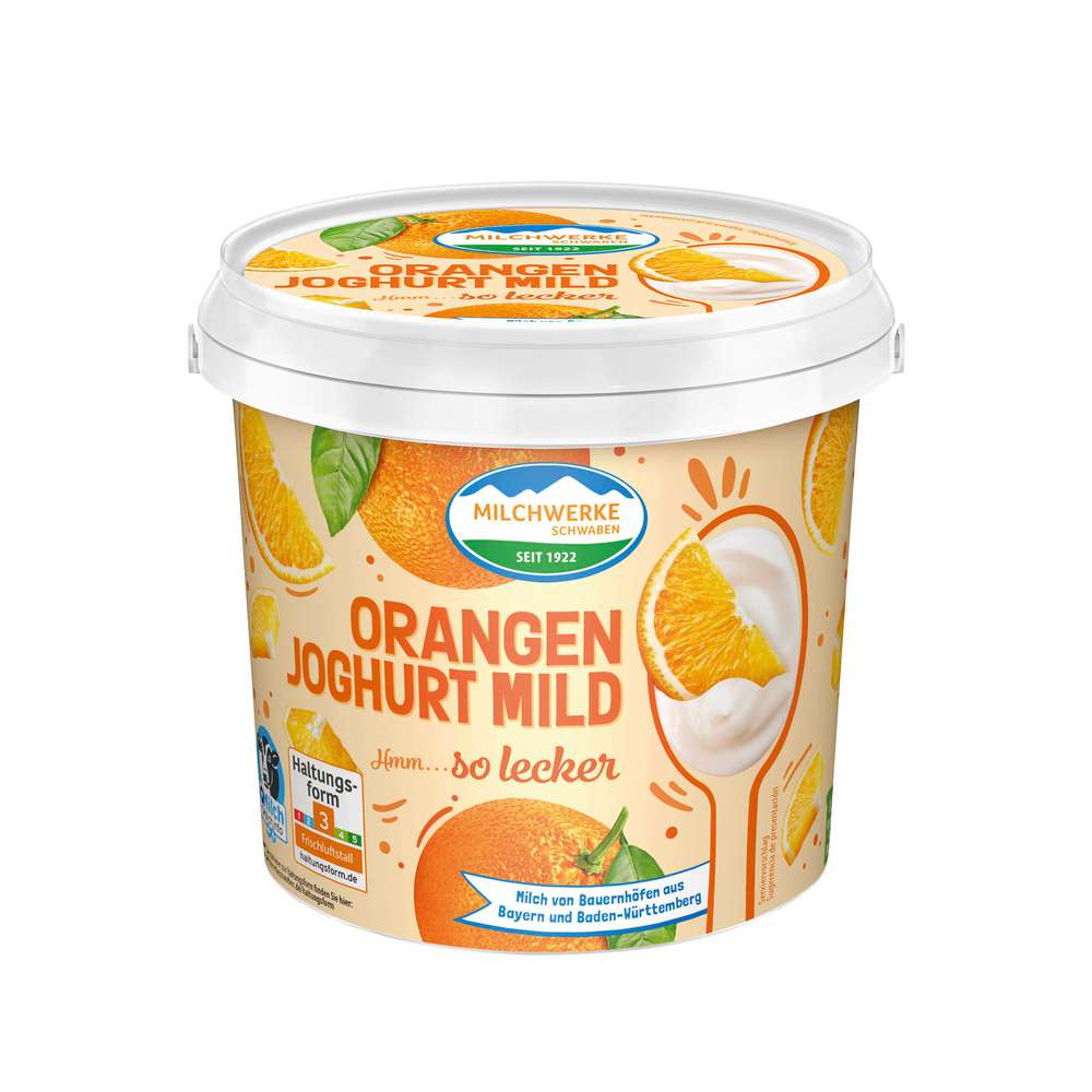 Produktabbildung Milchwerke Schwaben Orangen Joghurt mild