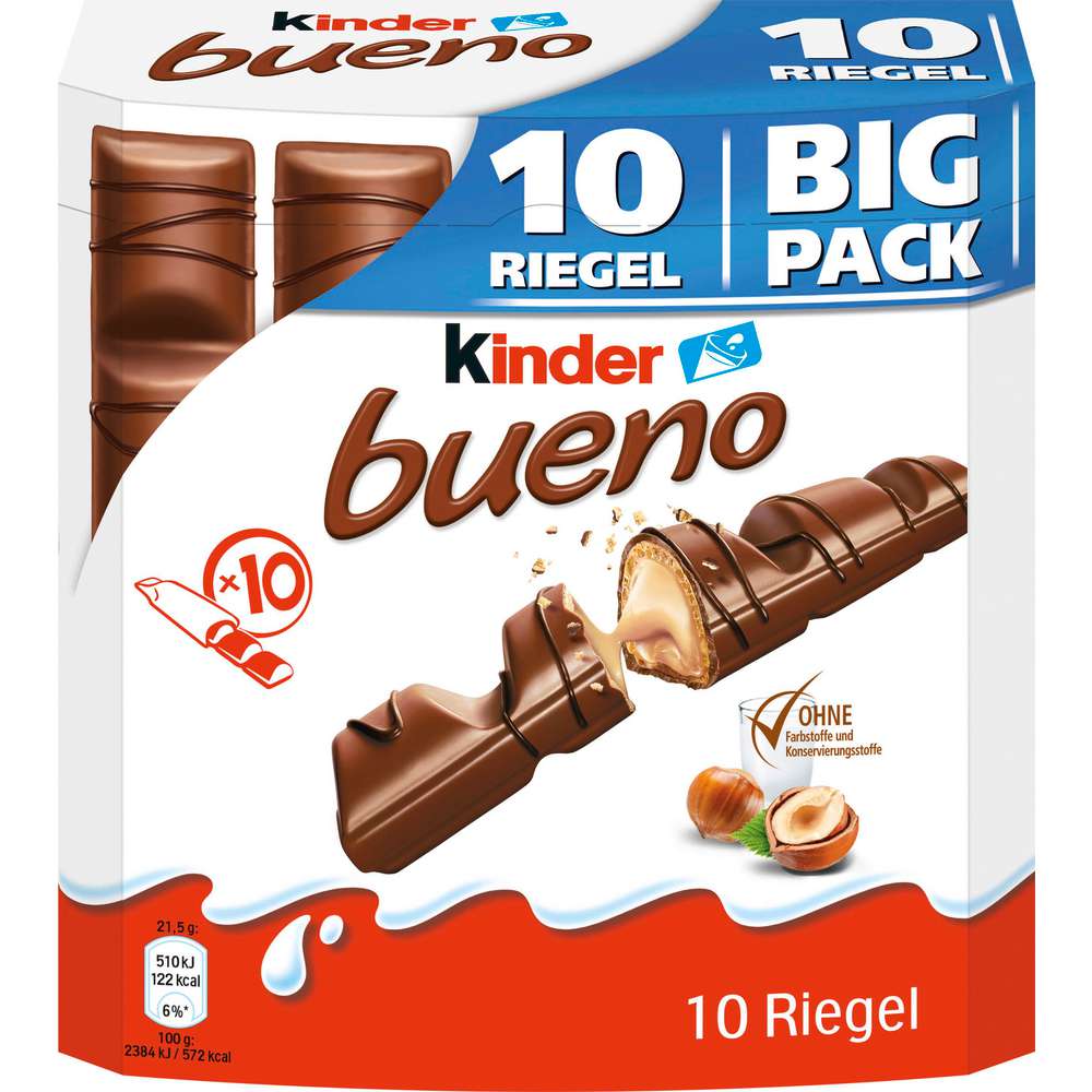 Produktabbildung Ferrero Kinder Bueno, Haselnuss Riegel