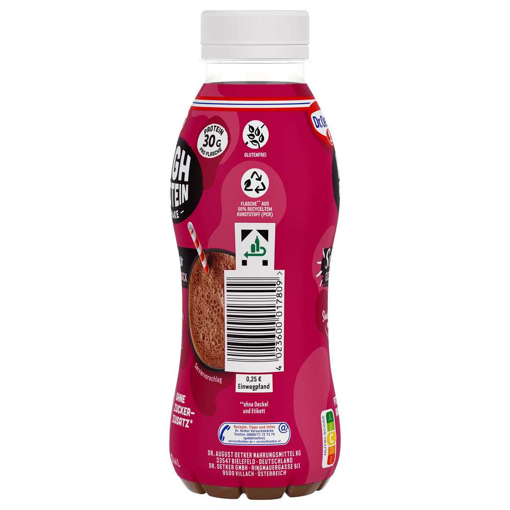 Produktabbildung Dr. Oetker High Protein Shake Schokogeschmack, fettarm