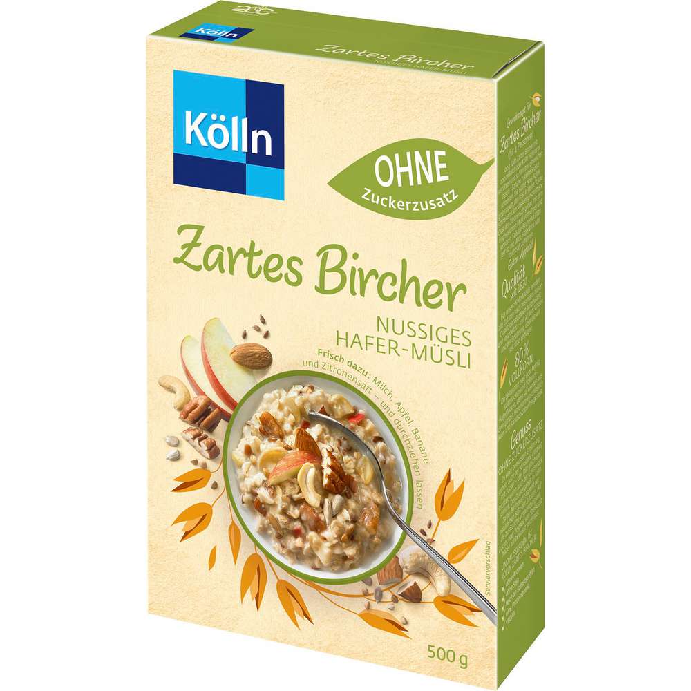 Produktabbildung Kölln Hafer-Müsli Zartes Bircher, nussig